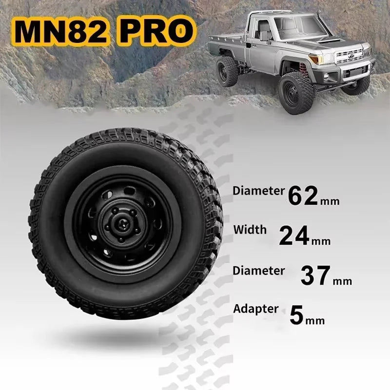 RC JJRC MN82 1:12 Scale 4x4 Remote Control Pickup Truck with LED Lights - Simulation Model for Kids & Hobbyists