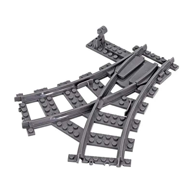 Flexible Train Tracks and Forked Crossing for Lego Compatible Blocks - ToylandEU