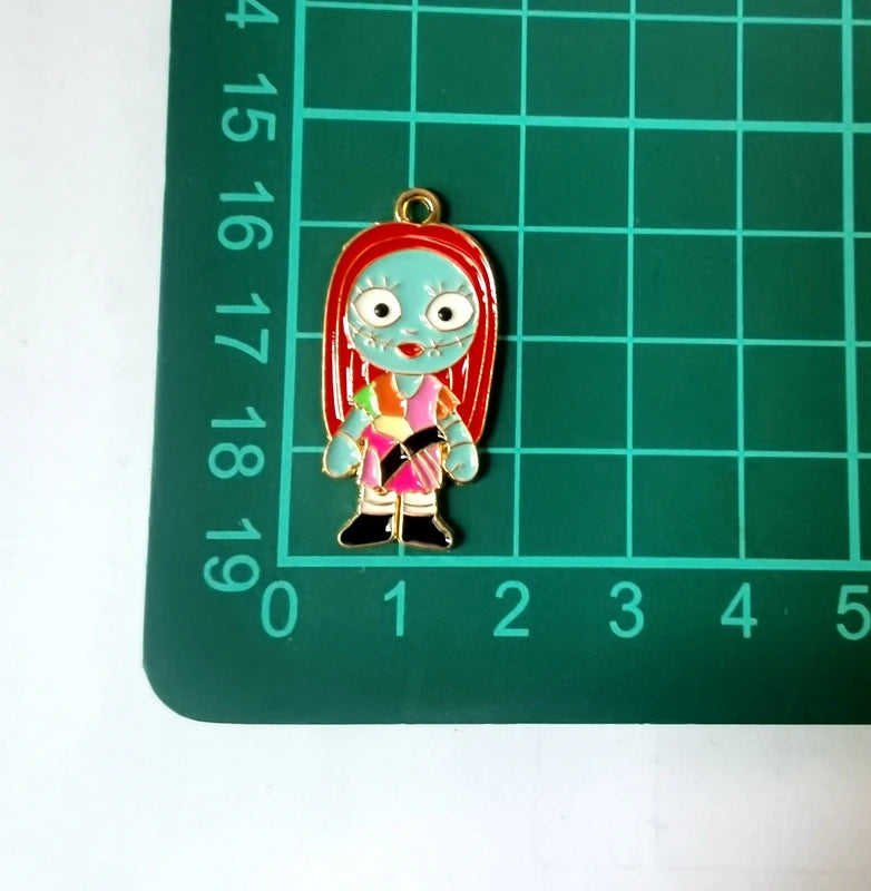 Halloween Pendant Charms | Metal | Keychain DIY | 10 Pieces