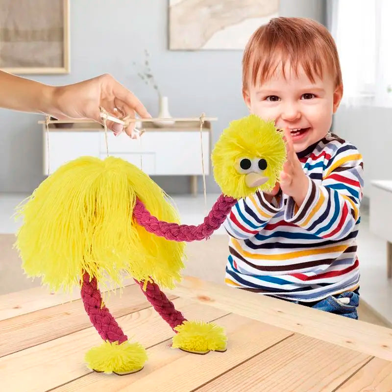 Ostrich Marionette Puppet Toy - Fun and Educational String Doll for Kids