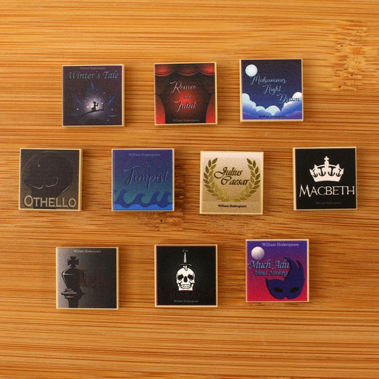 Shakespeare Lego Figure Book Tiles Pack Featuring 10 Printed 2x2 Tiles on Authentic LEGO Bricks Classic Plays - ToylandEU