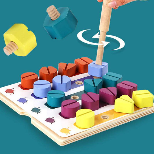 Shape Nut Matching Building Blocks | Kindergarten