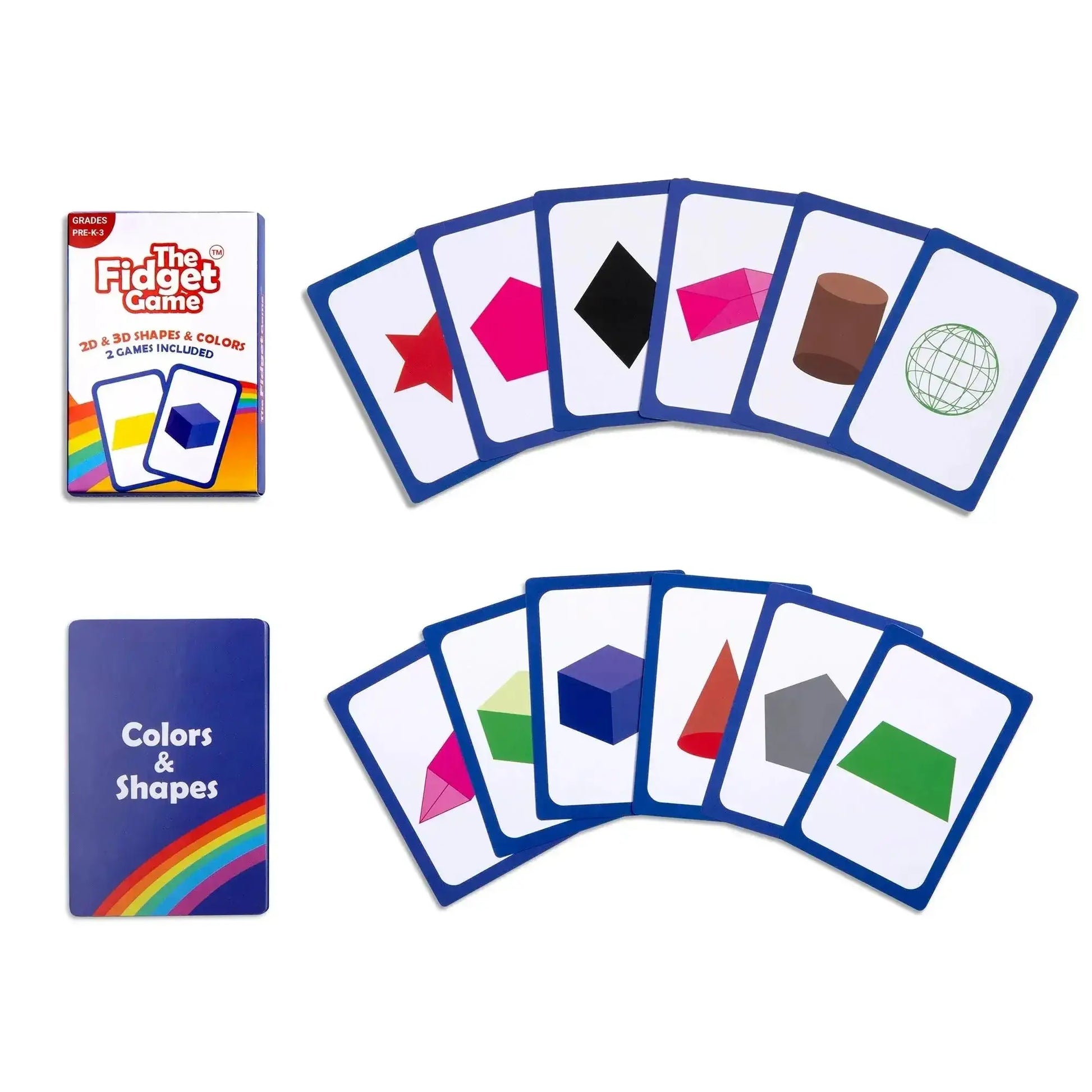 Shapes and Colors Card Pack for Kids Boosts Recognition - The Fidget Games