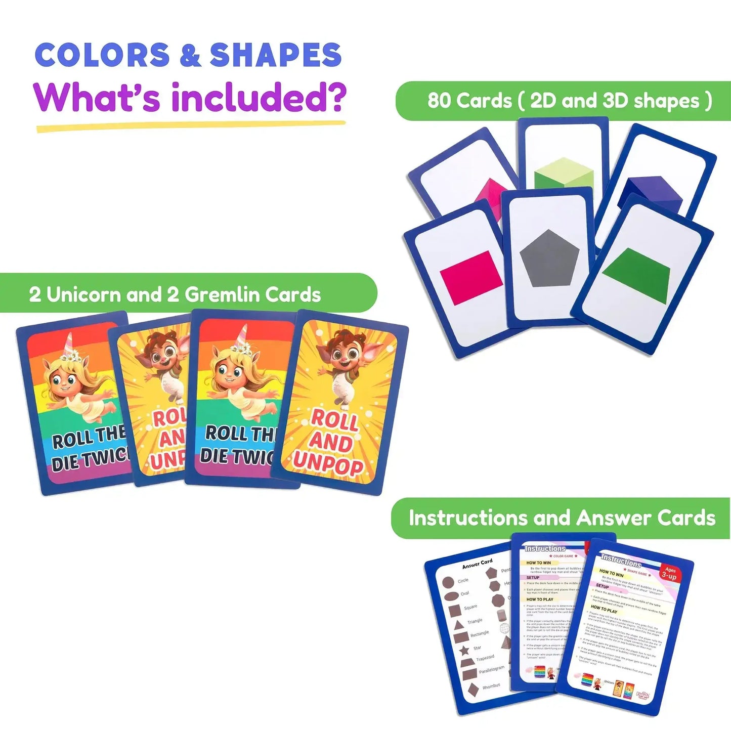 Shapes and Colors Card Pack for Kids Boosts Recognition - The Fidget Games
