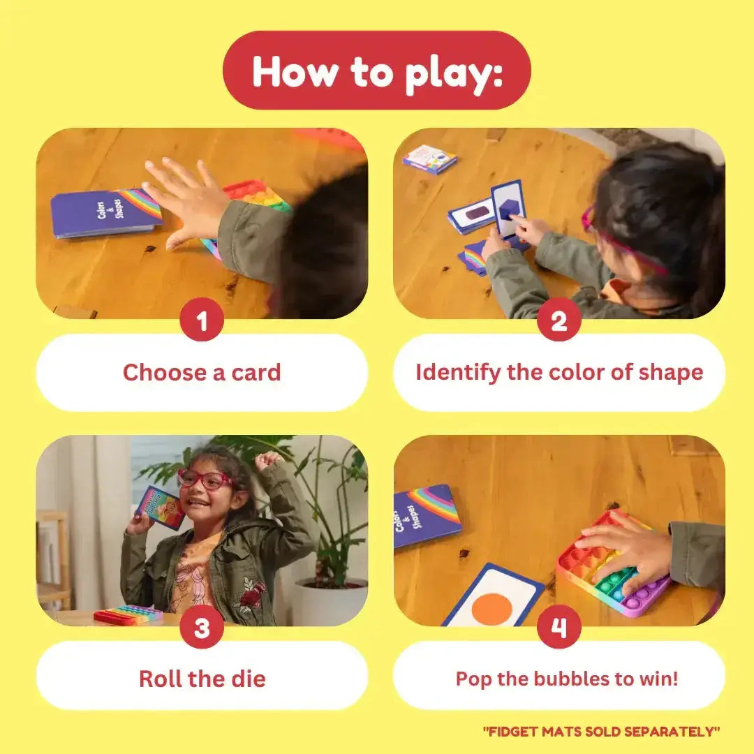 Shapes and Colors Card Pack for Kids Boosts Recognition - The Fidget Games