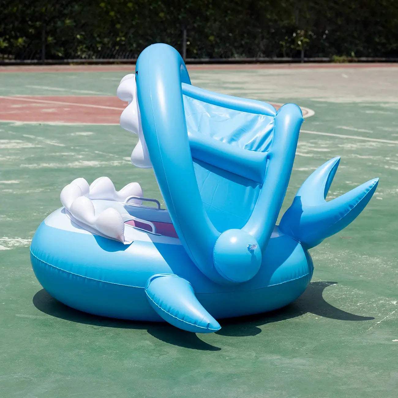 1PC Canopy Shade Shark Float Seat - Ultimate Summer Water Toy for Kids, Portable & Child-Safe Pool Floater - ToylandEU