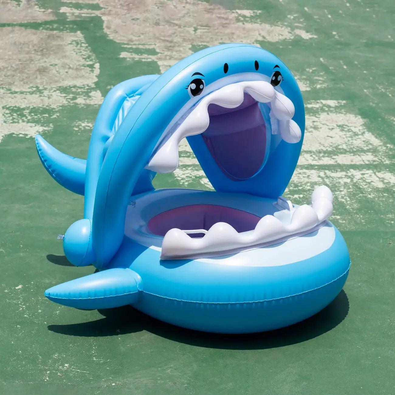  Shark Canopy Shade Pool Float For Kids Portable Safe -  ToylandEU™