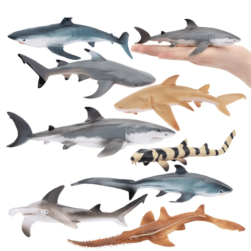 Shark Figures | 8-Pc Mini Sharks | Toylandeu™ 
