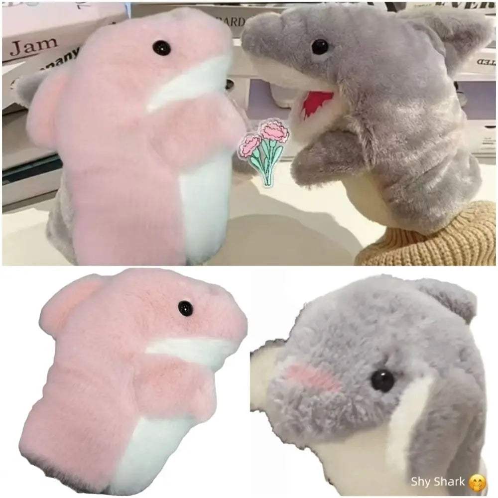 Shark Hand Puppet | Plush Pink Grey | Toylandeu™