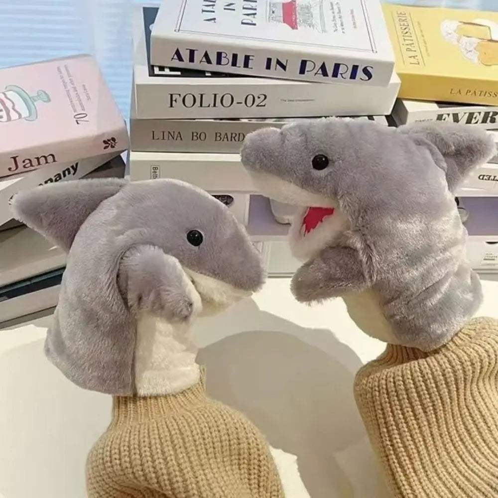 Shark Hand Puppet | Plush Pink Grey | Toylandeu™