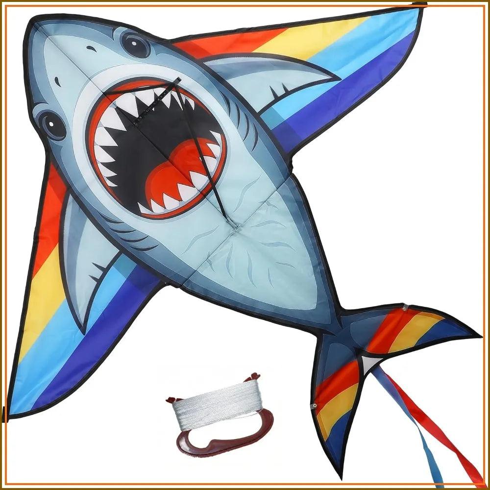  Shark Kite 55.9in Wingspan 328ft String Toylandeu™ 