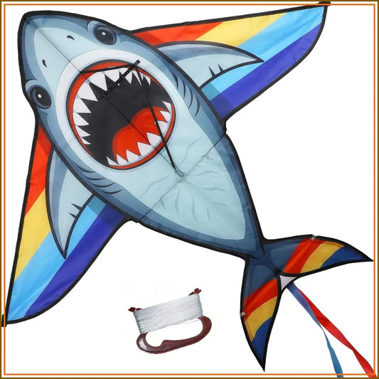  Shark Kite 55.9in Wingspan 328ft String Toylandeu™ 