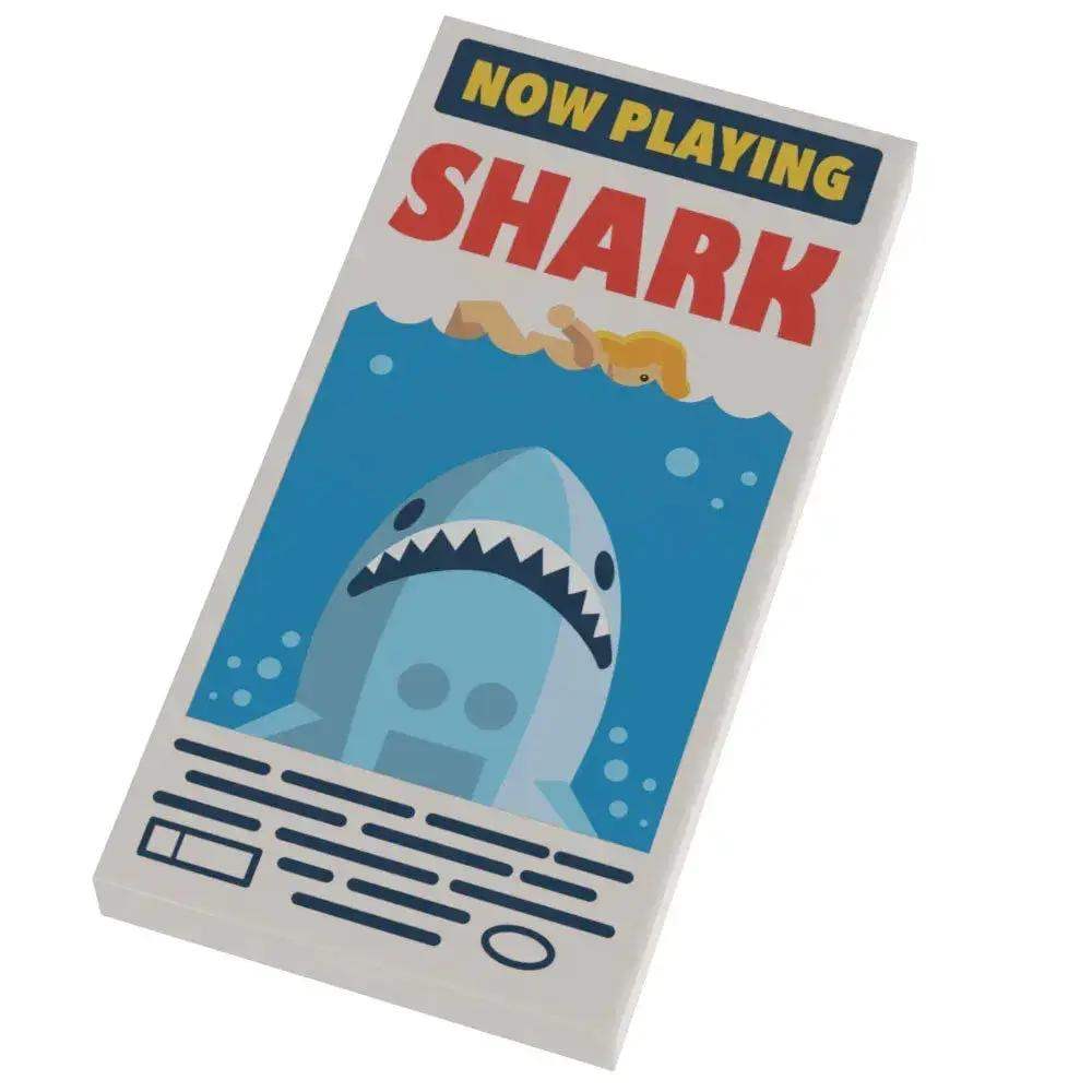 Shark Now Playing Movie Poster (2x4 Tile) - B3 Customs - ToylandEU