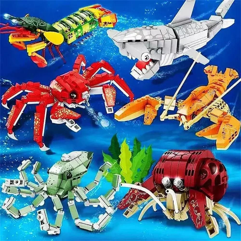  Shark Ocean Building Blocks Educational Coordination -  ToylandEU™