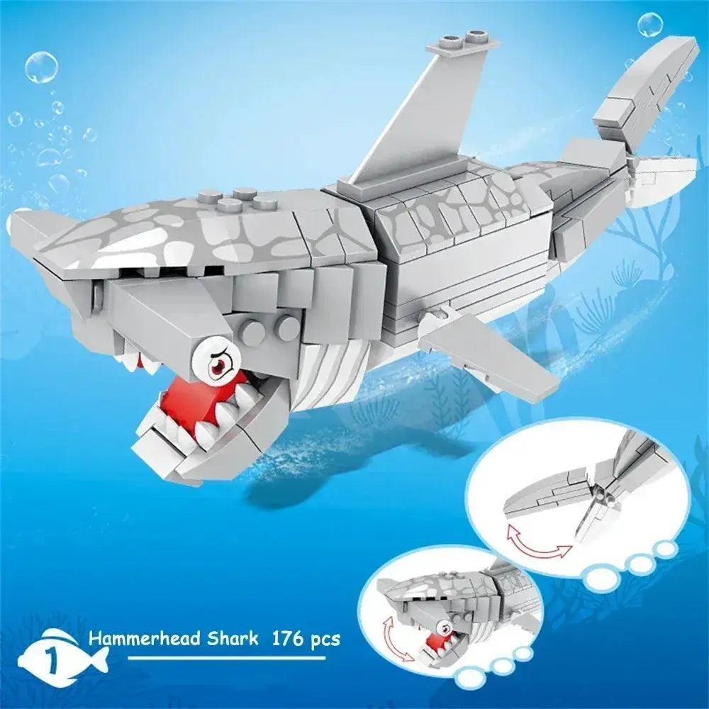  Shark Ocean Building Blocks Educational Coordination -  ToylandEU™