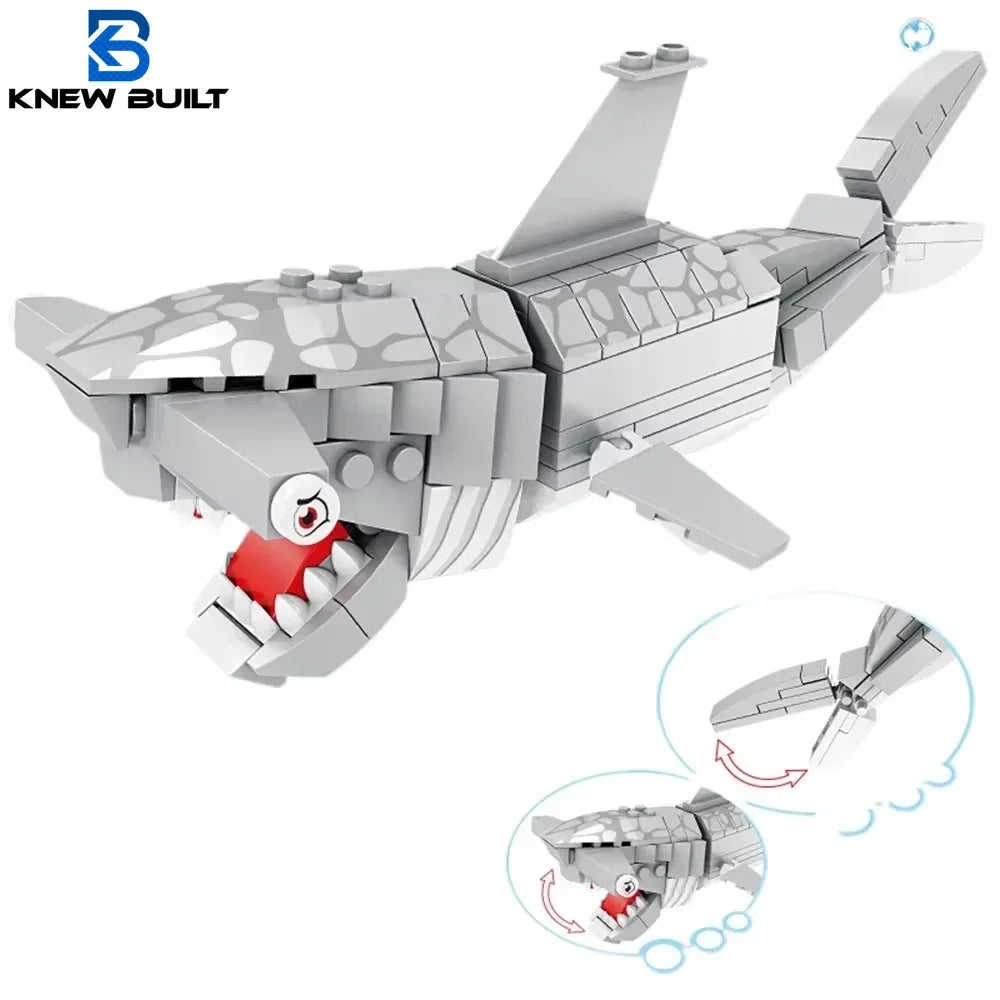 Shark Ocean Building Blocks Educational Toy Develops Coordination - ToylandEU