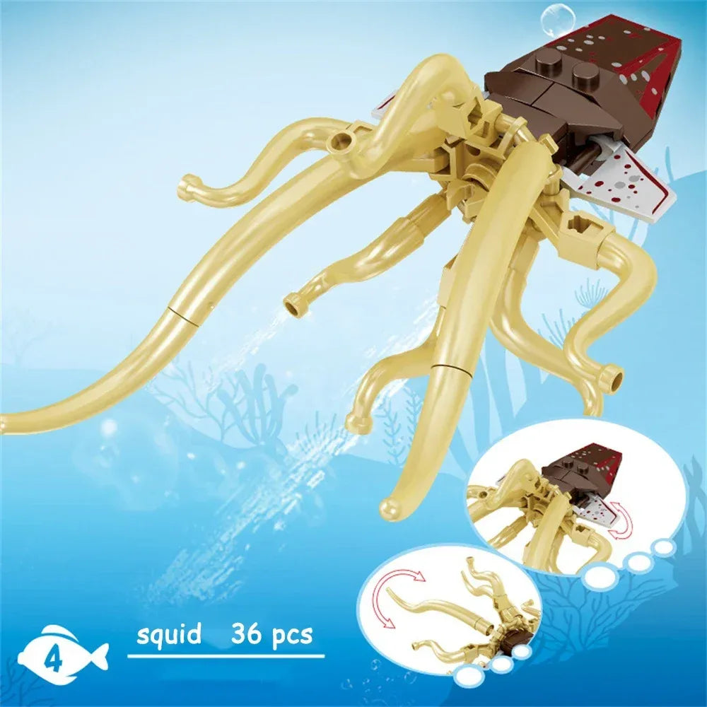 Shark Ocean Building Blocks Educational Toy Develops Coordination - ToylandEU
