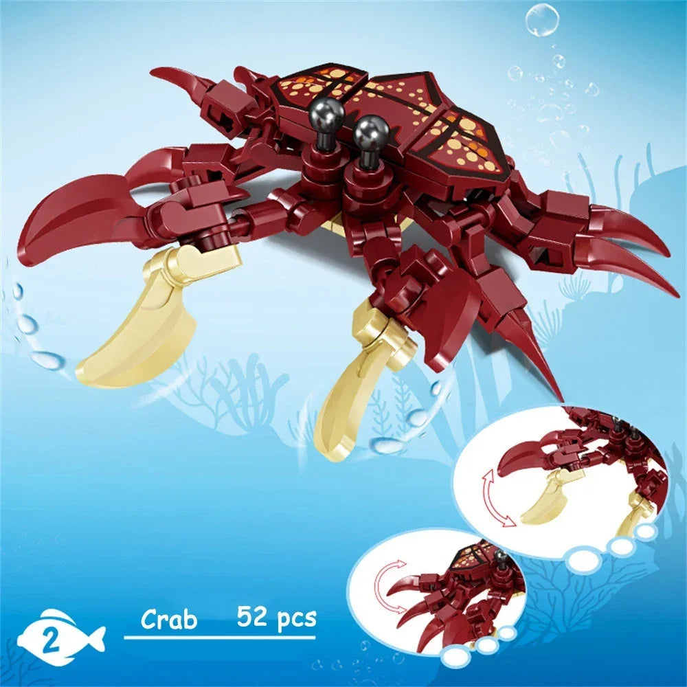 Shark Ocean Building Blocks Educational Toy Develops Coordination - ToylandEU