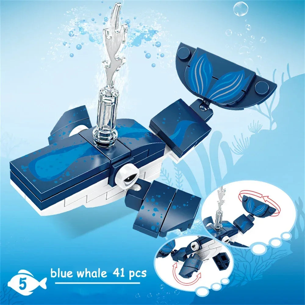 Shark Ocean Building Blocks Educational Toy Develops Coordination - ToylandEU