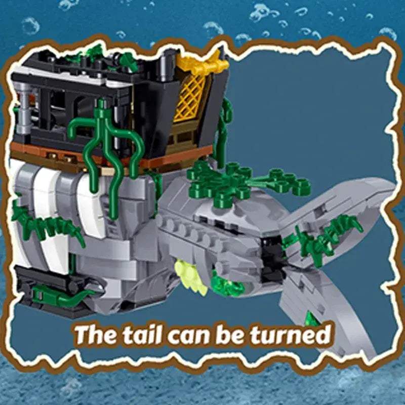 Shark Pirate Ship Building Blocks With Lights Educational Toy - ToylandEU