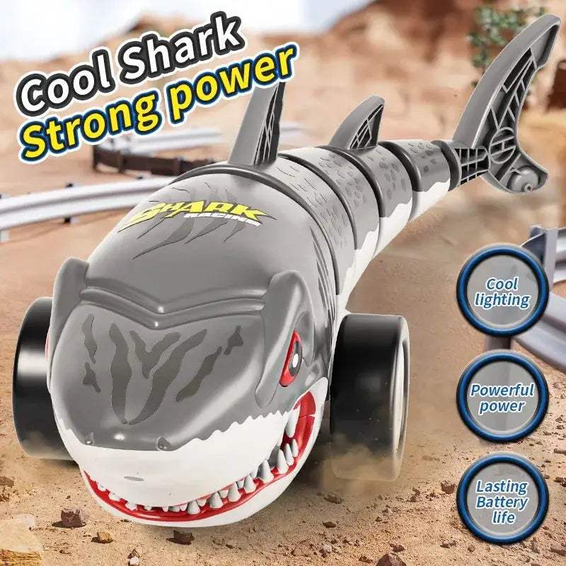 Shark RC Car With LED Stunt Lights For Outdoor Adventures - ToylandEU