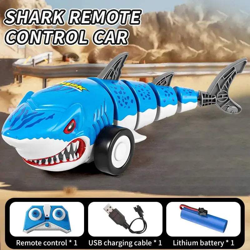 Shark RC Car With LED Stunt Lights For Outdoor Adventures - ToylandEU