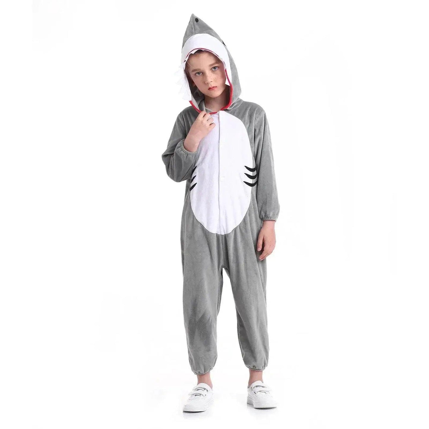  Shark-tastic Kids' Plush Onesie: Cozy Unisex Halloween Costume -  ToylandEU™