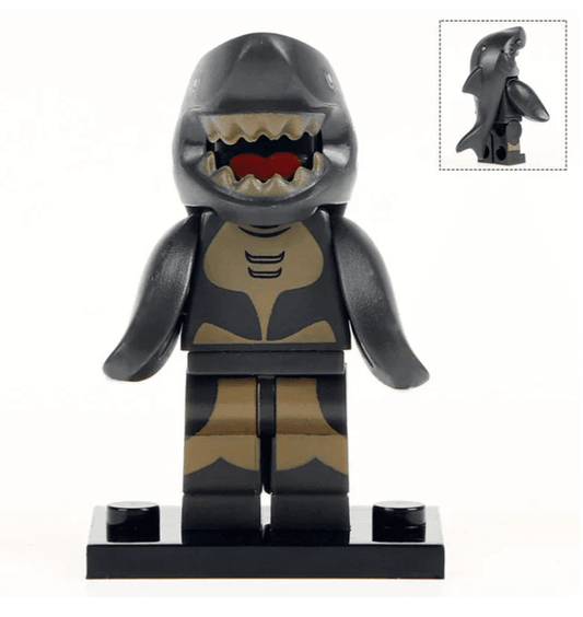 Shark Guy Custom Minifigure | ABS Plastic | Collectors