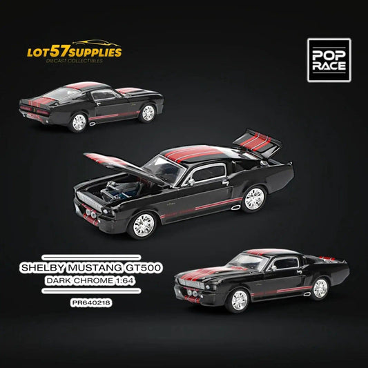  Shelby Mustang GT500 Diecast 1 64 Dark Chrome Pop Race -  ToylandEU™