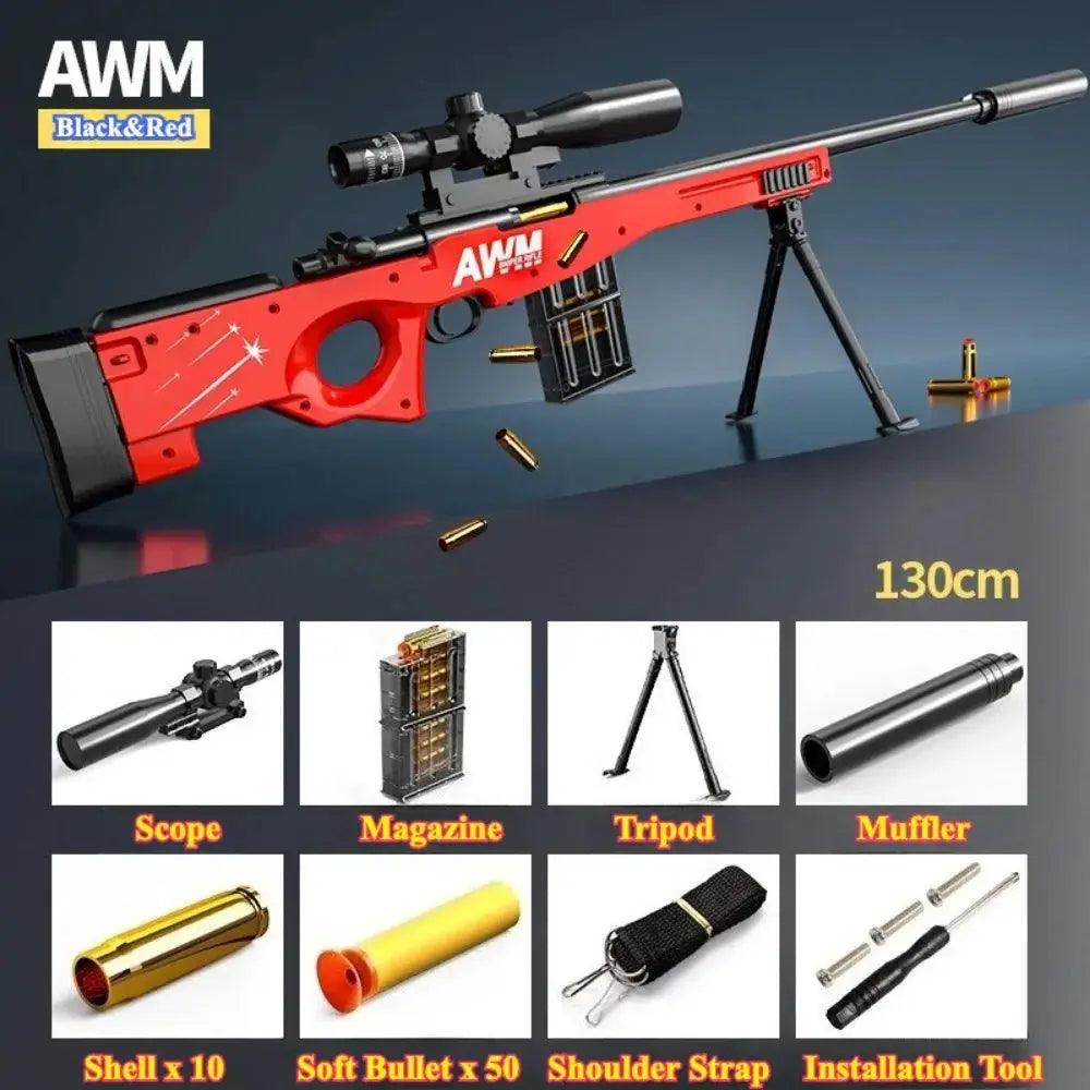  Shell Eject Sniper Rifle Toy EVA Soft Bullets Safe -  ToylandEU™
