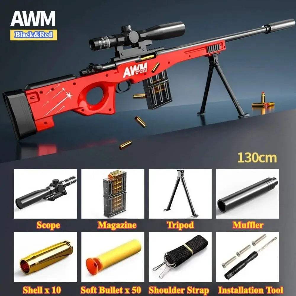 Shell Eject Sniper Rifle Toy With EVA Soft Bullets - ToylandEU