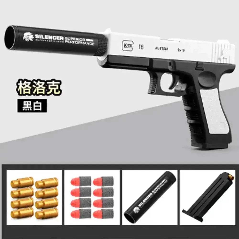 Shell Ejection Soft Bullet Toy Gun Pistol For Kids Boys - ToylandEU