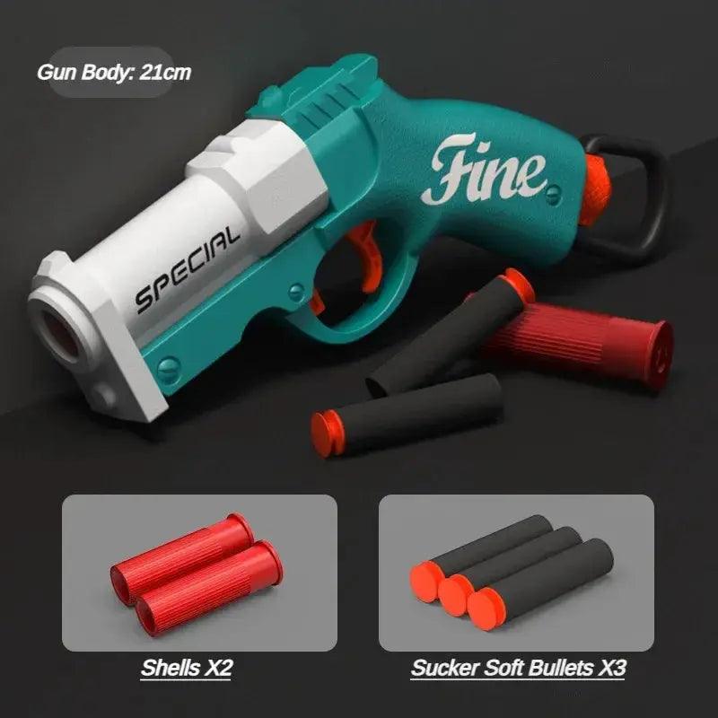  Shell Ejection Toy Gun Soft Bullets Safe Outdoor Play -  ToylandEU™