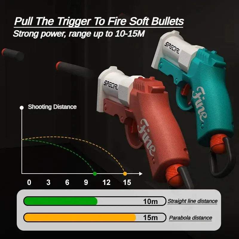 Shell Ejection Toy Gun With Soft Bullets For Outdoor Play - ToylandEU