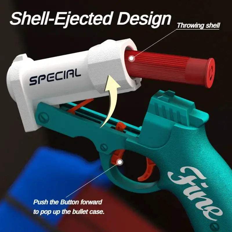 Shell Ejection Toy Gun With Soft Bullets For Outdoor Play - ToylandEU