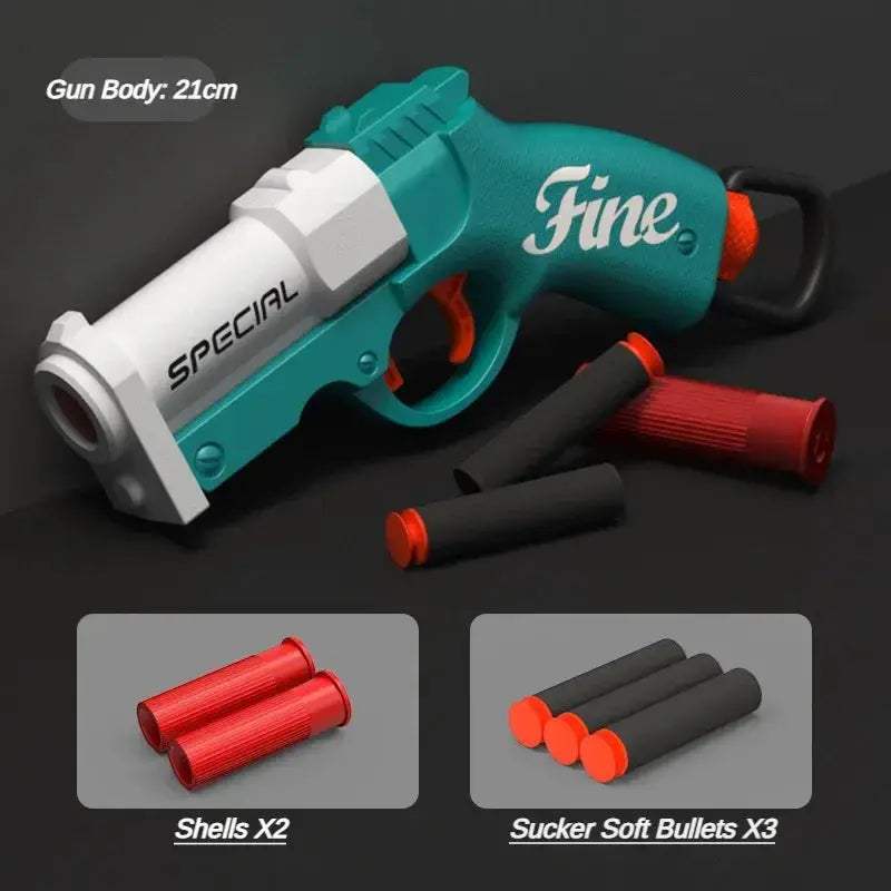 Shell Ejection Toy Gun With Soft Bullets For Outdoor Play - ToylandEU