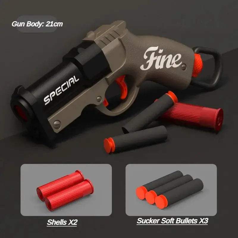 Shell Ejection Toy Gun With Soft Bullets For Outdoor Play - ToylandEU