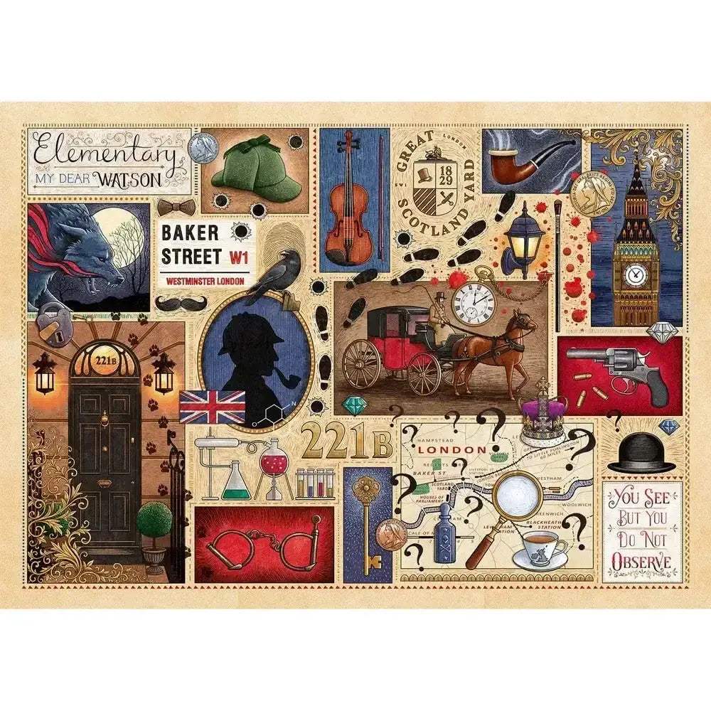 Challenging Sherlock Holmes Jigsaw Puzzle 1000 Piece - ToylandEU