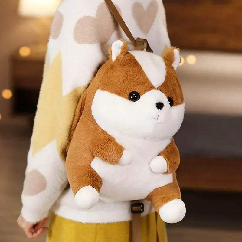  Shiba Inu Plush Backpack - Stuffed Animal School Bag for Kids -  -  ToylandEU™