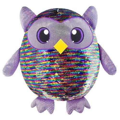 Shimmeez 14 Inch Mermaid Sequin Plush Leo the Owl Transformable - ToylandEU