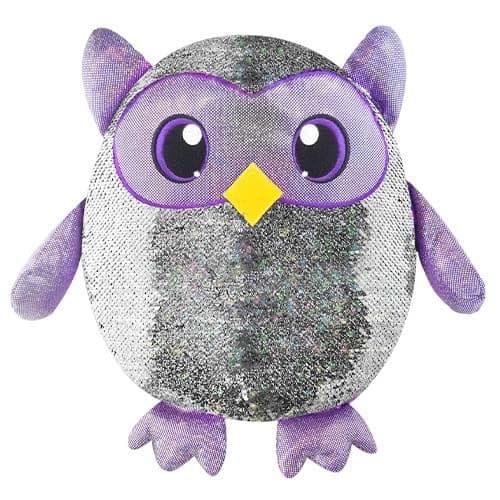 Shimmeez 14 Inch Mermaid Sequin Plush Leo the Owl Transformable - ToylandEU