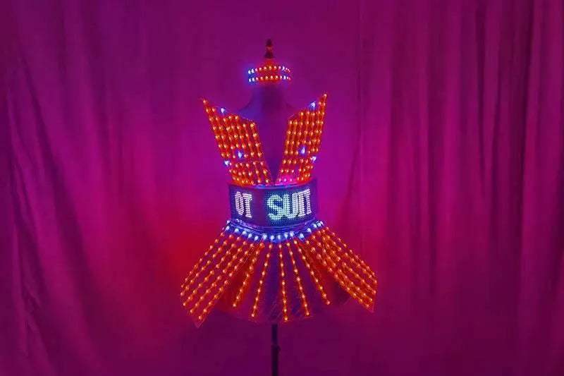 Shiny Laser Mirror Nightclub Dress LED Glow Bar Costume - ToylandEU