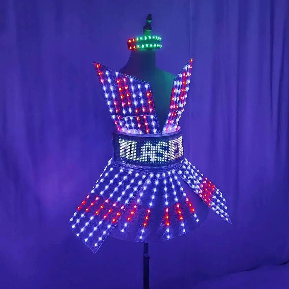  Shiny Laser Mirror Nightclub Dress LED Glow Bar DJ Costume -  ToylandEU™