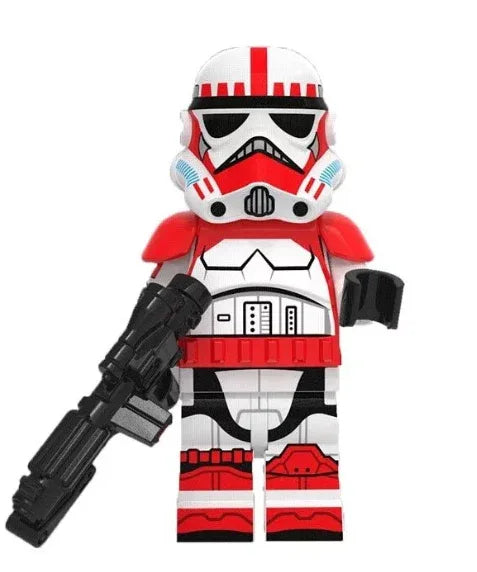 Star Wars Shock Trooper Figure Collectible Display Edition ABS Plastic Approximately 4 cm Tall White and Red Armor - ToylandEU