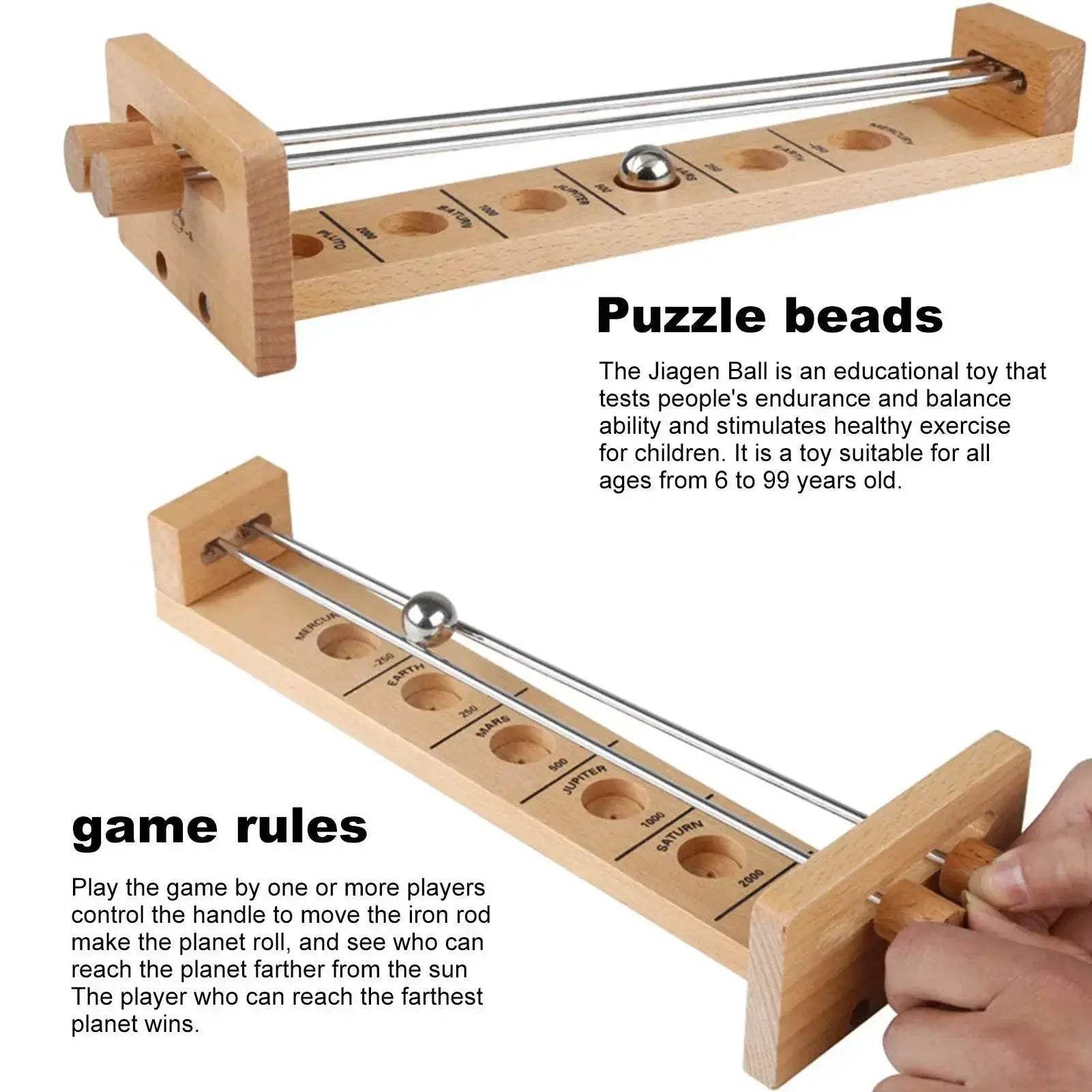  Shoot the Moon: Exciting Wooden Hockey Ball Game for All Ages -  ToylandEU™