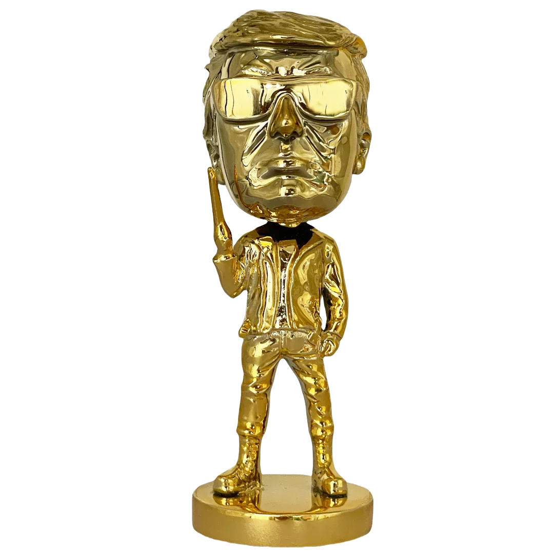 Limited Edition Mini Gold Trumpinator Bobblehead Collectible - Proud Patriots