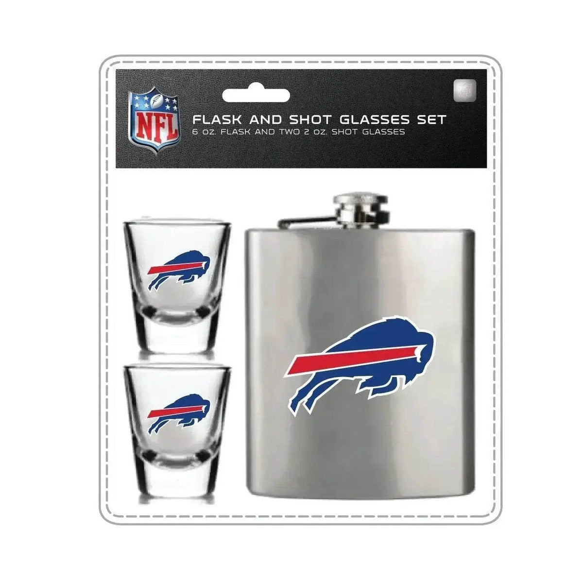  Buffalo Bills Flask and Shot Glass Set With Team Logo -  ToylandEU™