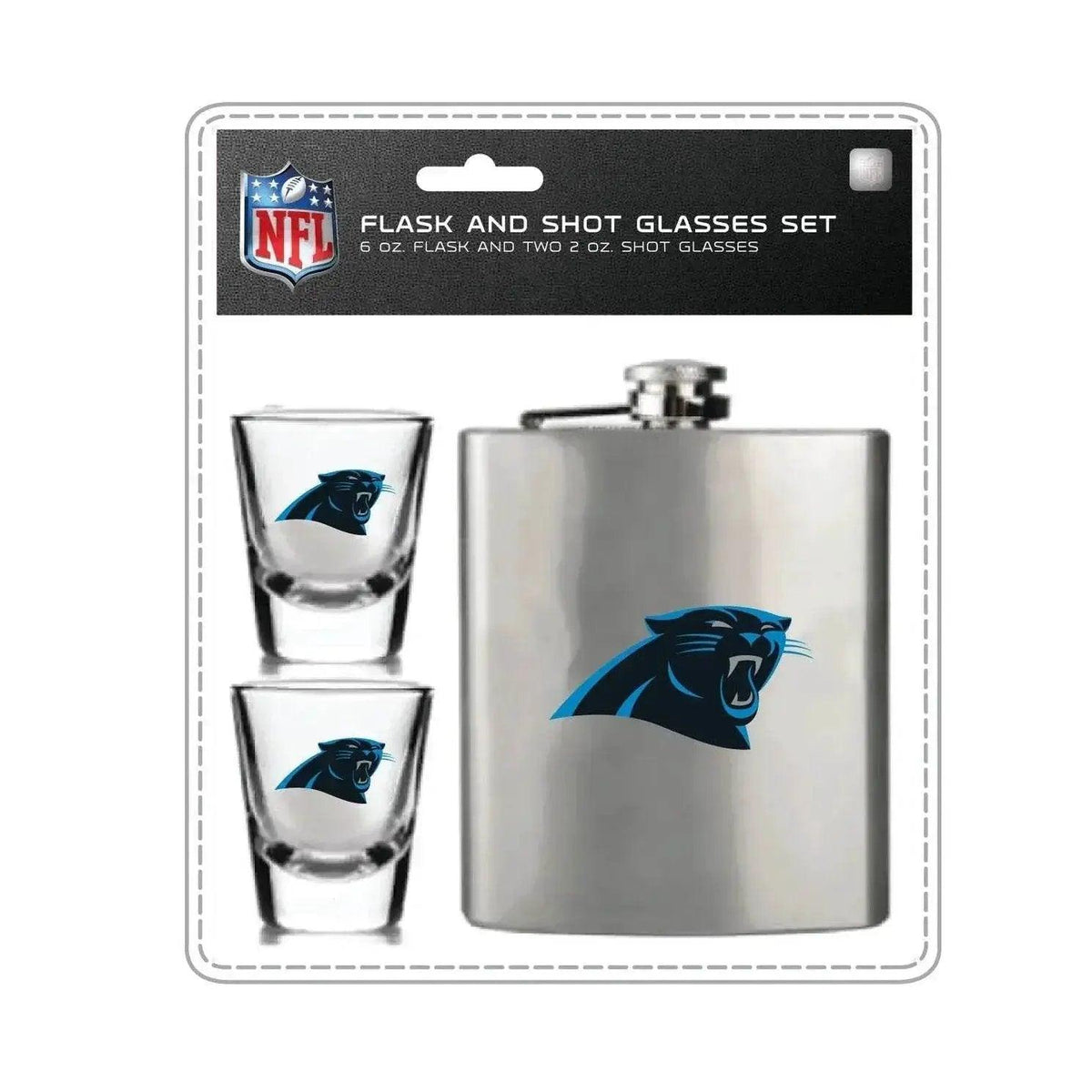  Carolina Panthers Flask And Shot Glass Set Dishwasher Safe -  ToylandEU™