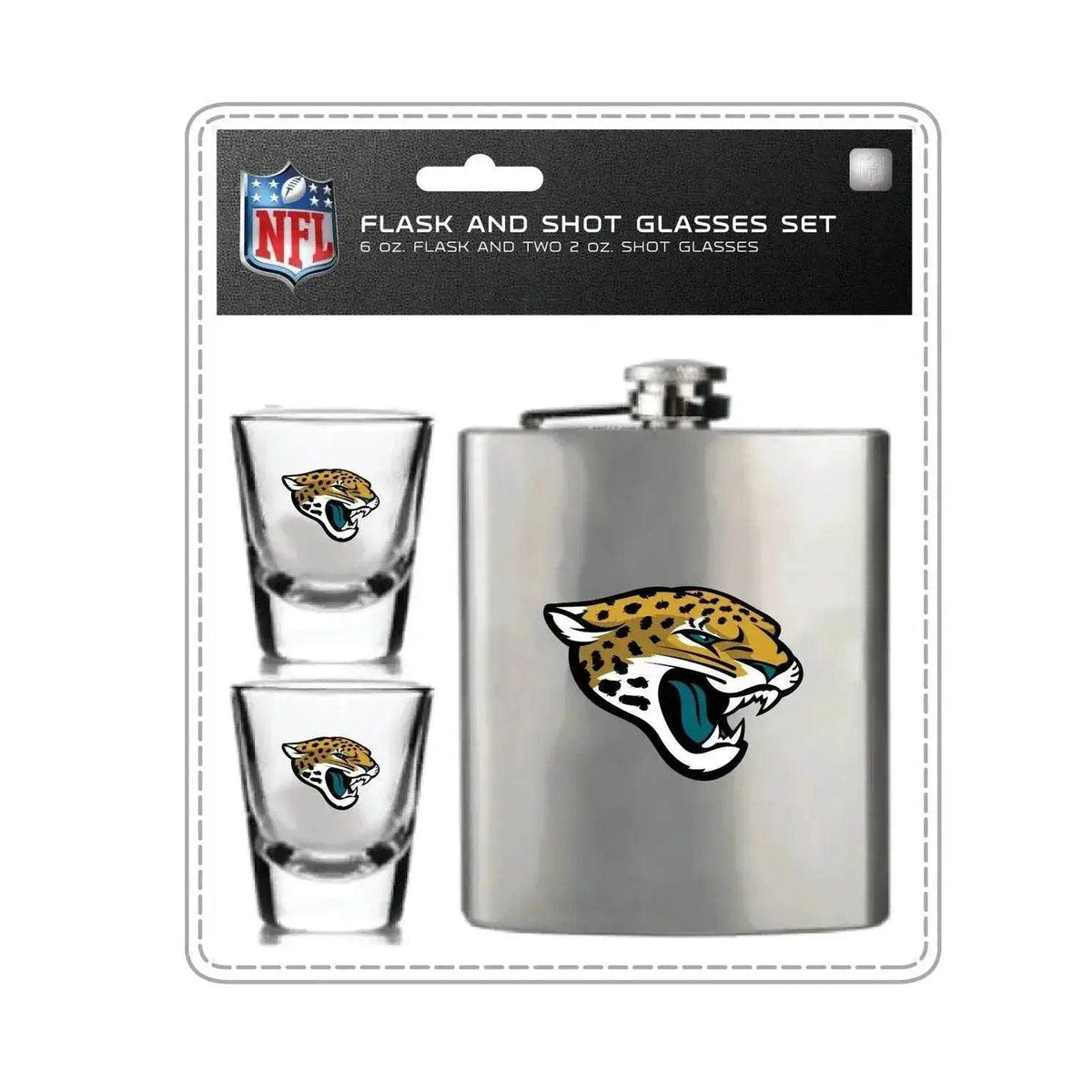  Jacksonville Jaguars Flask And Shot Glass Set With Team Logo -  ToylandEU™