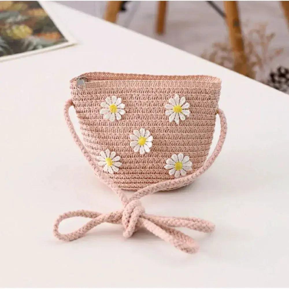  Kids Cute Hand Bag Children's Weave Shoulder Bags Fashion Straw Cross Bag For Girls Made From Natural -  ToylandEU™
